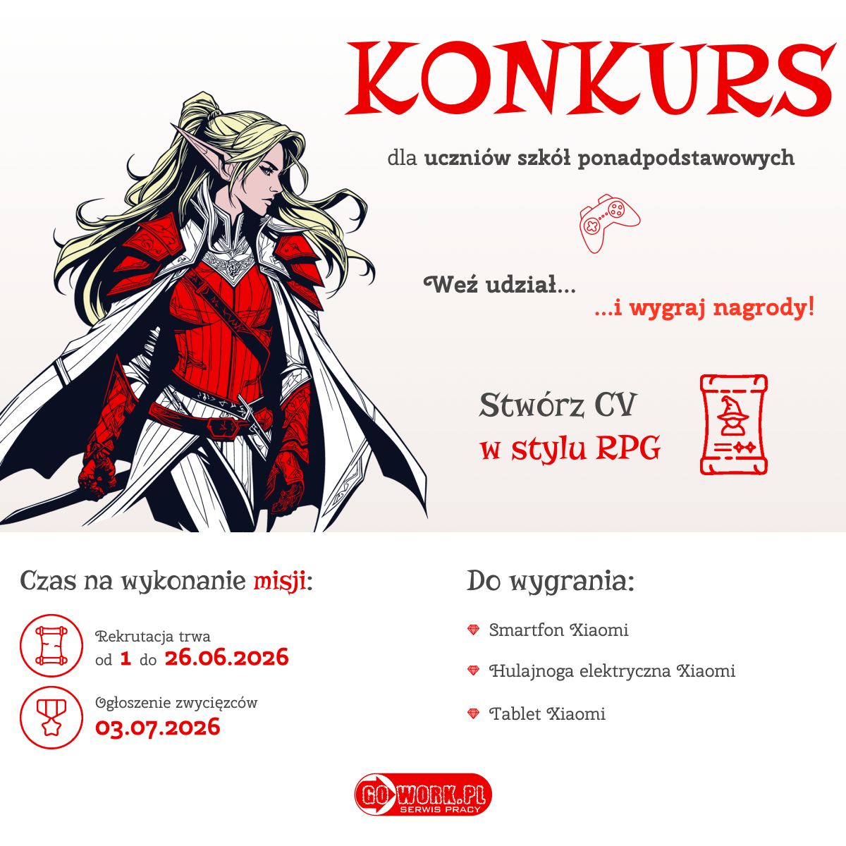 gamer cv konkurs dla uczniow od gowork